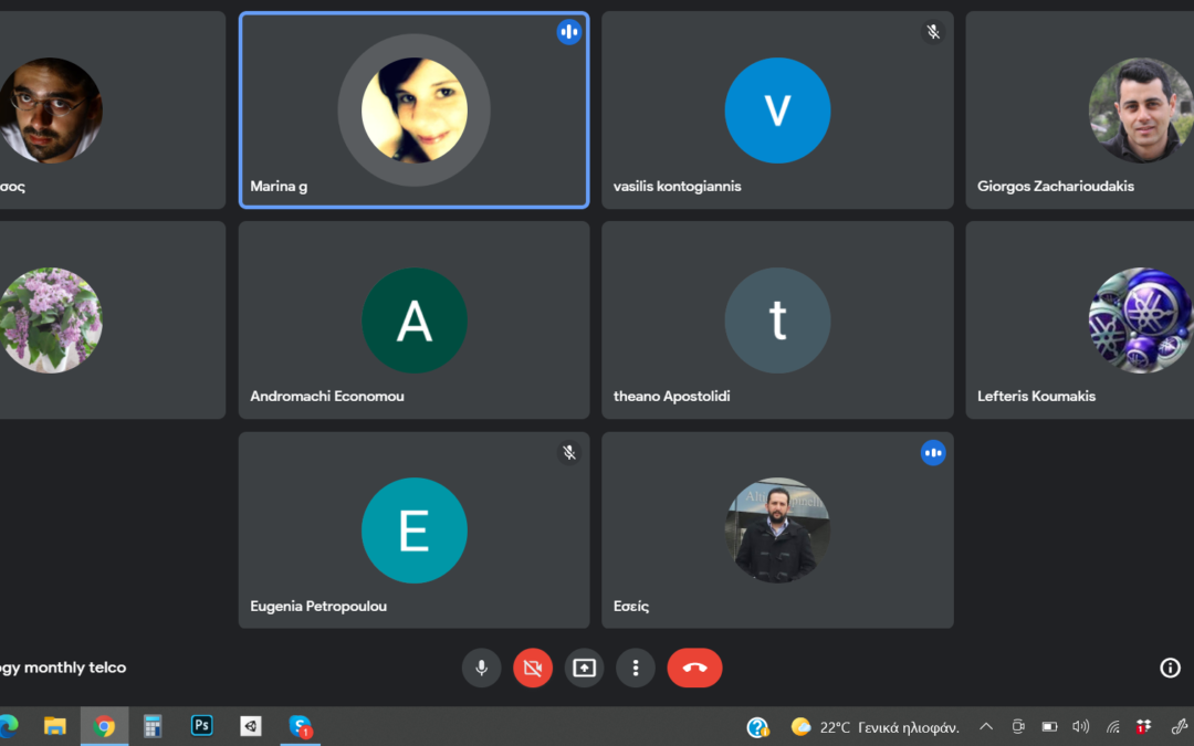 Τακτική μηνιαία τηλεδιάσκεψη εργασίας Οκτωβρίου